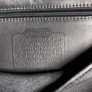 Black leather Coach purse
